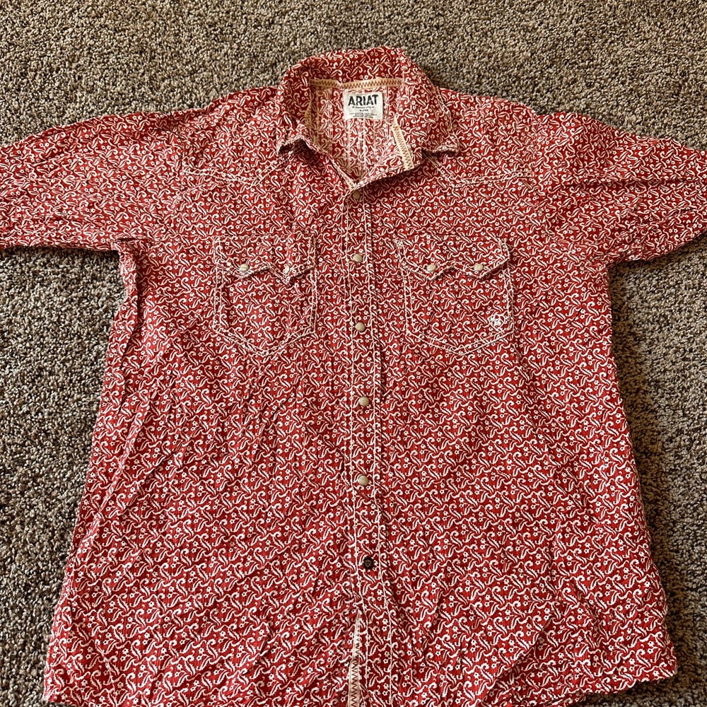 Ariat Men's Red Paisley Shirt